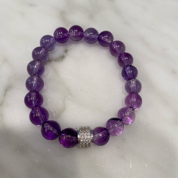 AMETHYST HEALING CRYSTAL BRACELET - Picture 4 of 4